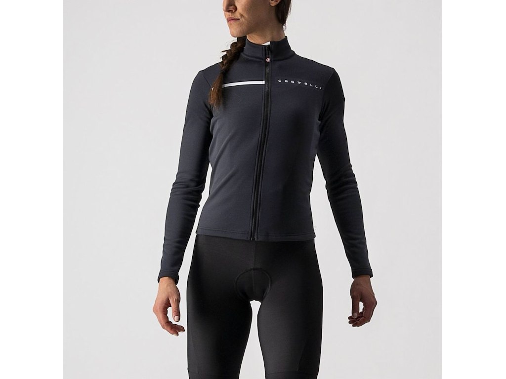Sinergia 2 Jersey   Cykeltrøje   Lange ærmer   Light Black Dark Gray   Xs fra Castelli