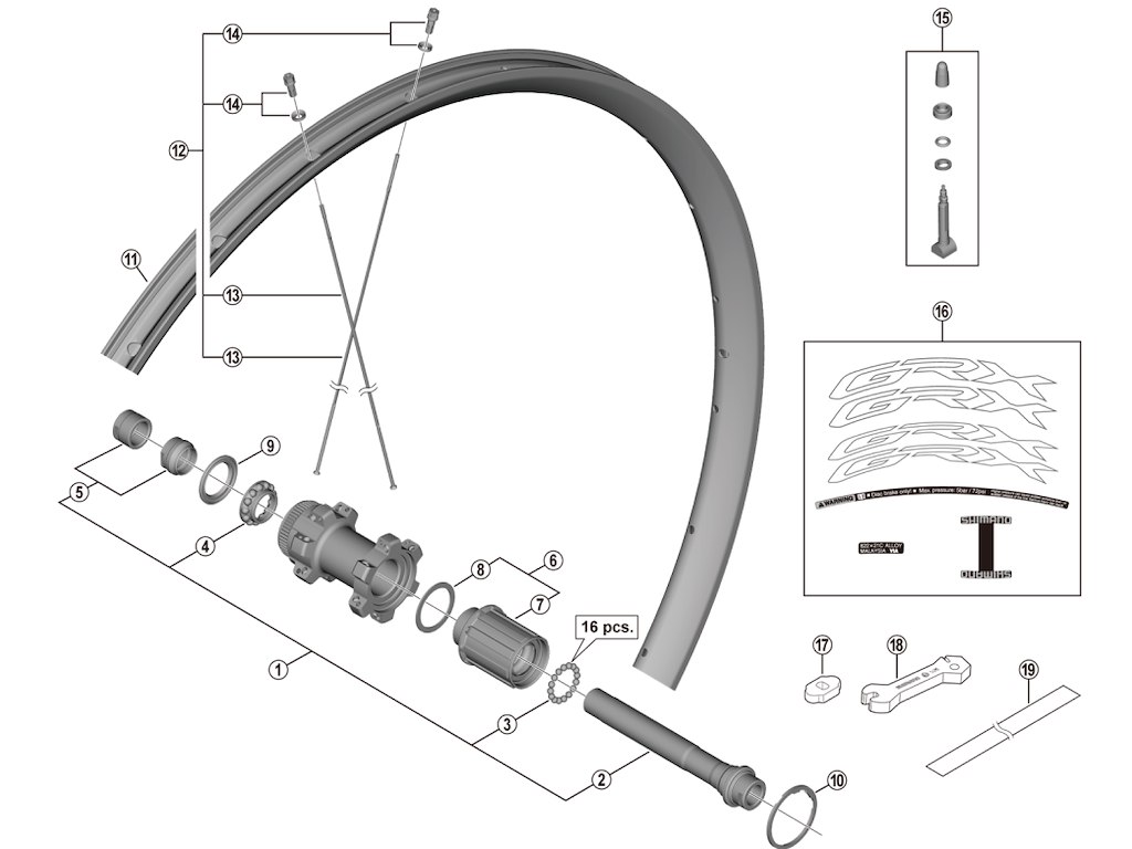 Låsemøtrik Unit Venstre Til Baghjul Model Wh Rx570 Tl R12 fra Shimano