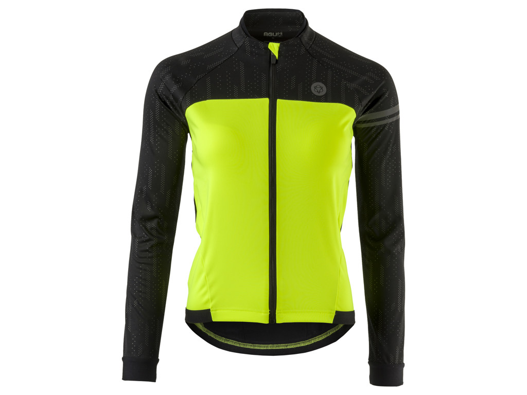 Cykeljakke   Essential   Dame   Hi Vis   Sort Gul   Str. S fra Agu