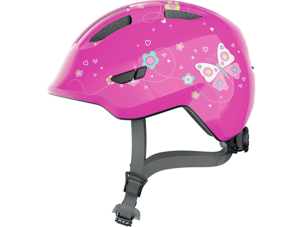Smiley 3.0   Cykelhjelm Til Børn   Pink Butterfly   Str. 50 55 Cm fra Abus