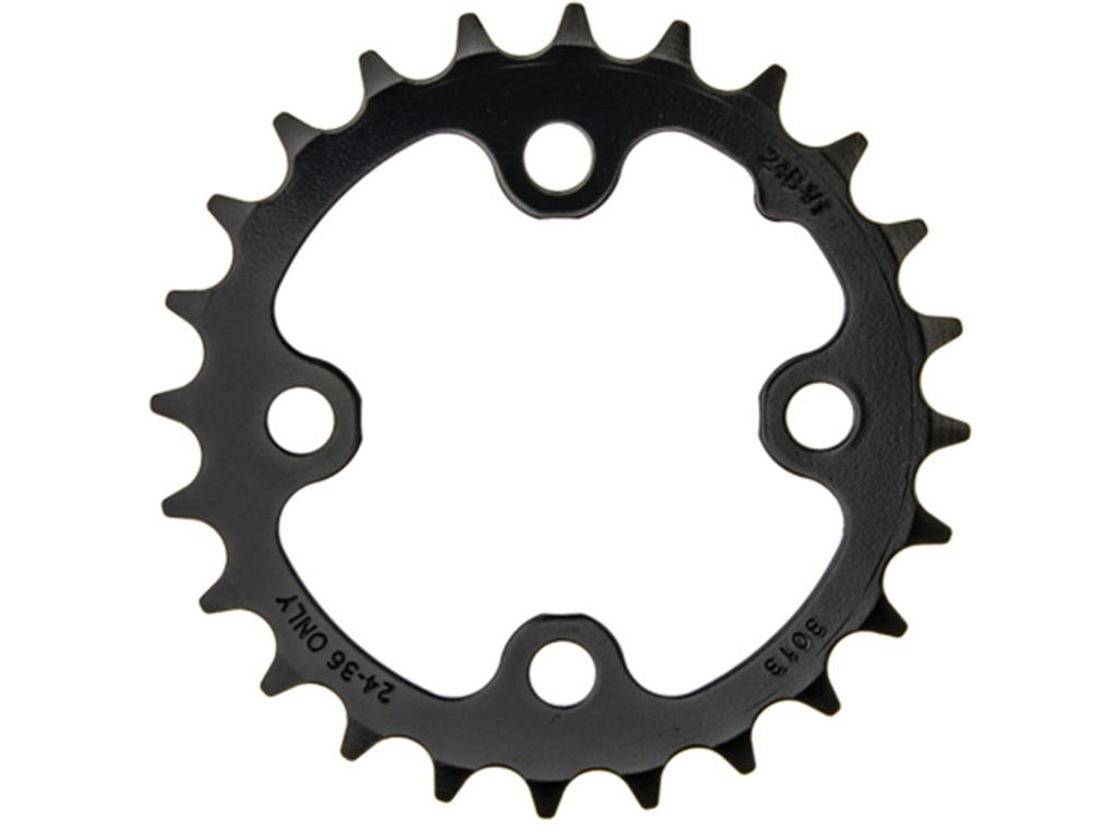 Mtb Klinge   24 Tands Rund   3x9 10 Gear   4 Huls ø64mm   Sort fra Sram