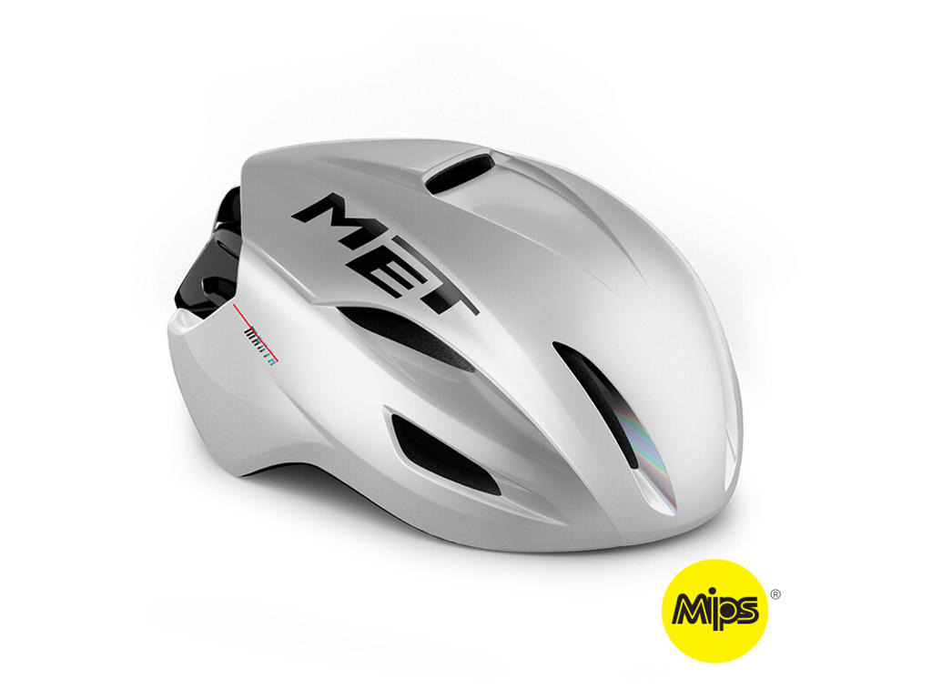 Manta Mips   Aero Cykelhjelm   Mat White Holopraphic   Str. 58 61 Cm fra Met