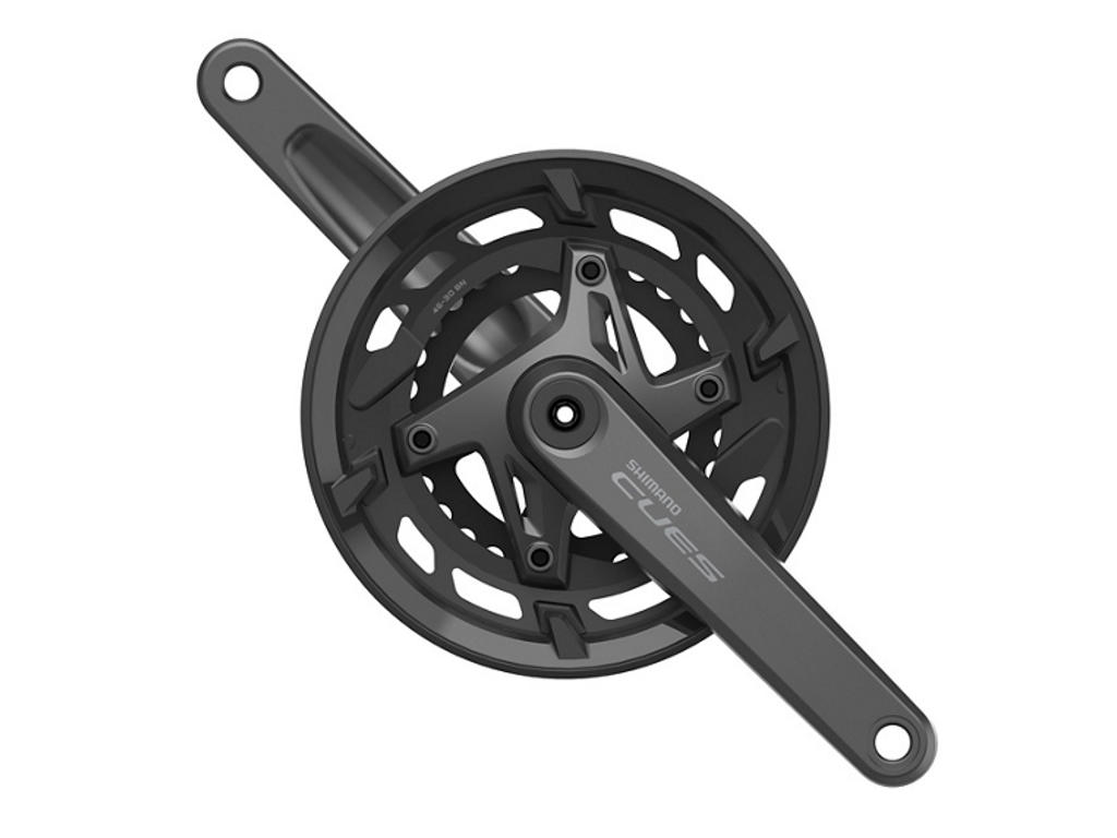 Cues Kranksæt   46 30t   9 10 Speed   170mm Pedalarm   Inkl. Kædeskærm   Fc U6000 2 fra Shimano