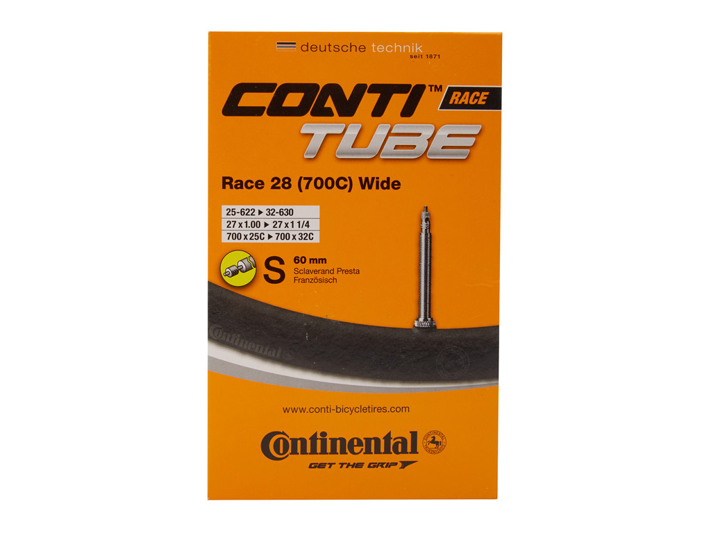 Race 28 Wide   Cykelslange   Str. 700x25 32c   60 Mm Racerventil fra Continental