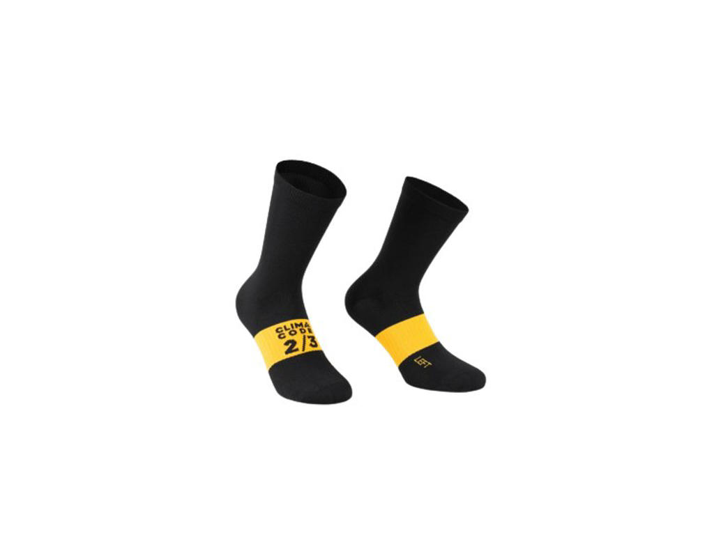 Spring Fall Socks Evo   Cykelstrømper   Sort    Str. I fra Assos