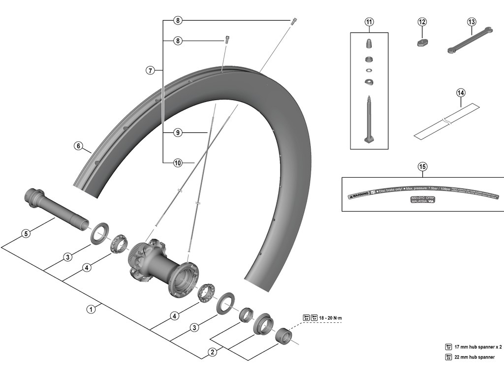 Dura Ace Eger 248mm Lang Til Forhjul Model Wh R9270 C60 Hr Tl F fra Shimano