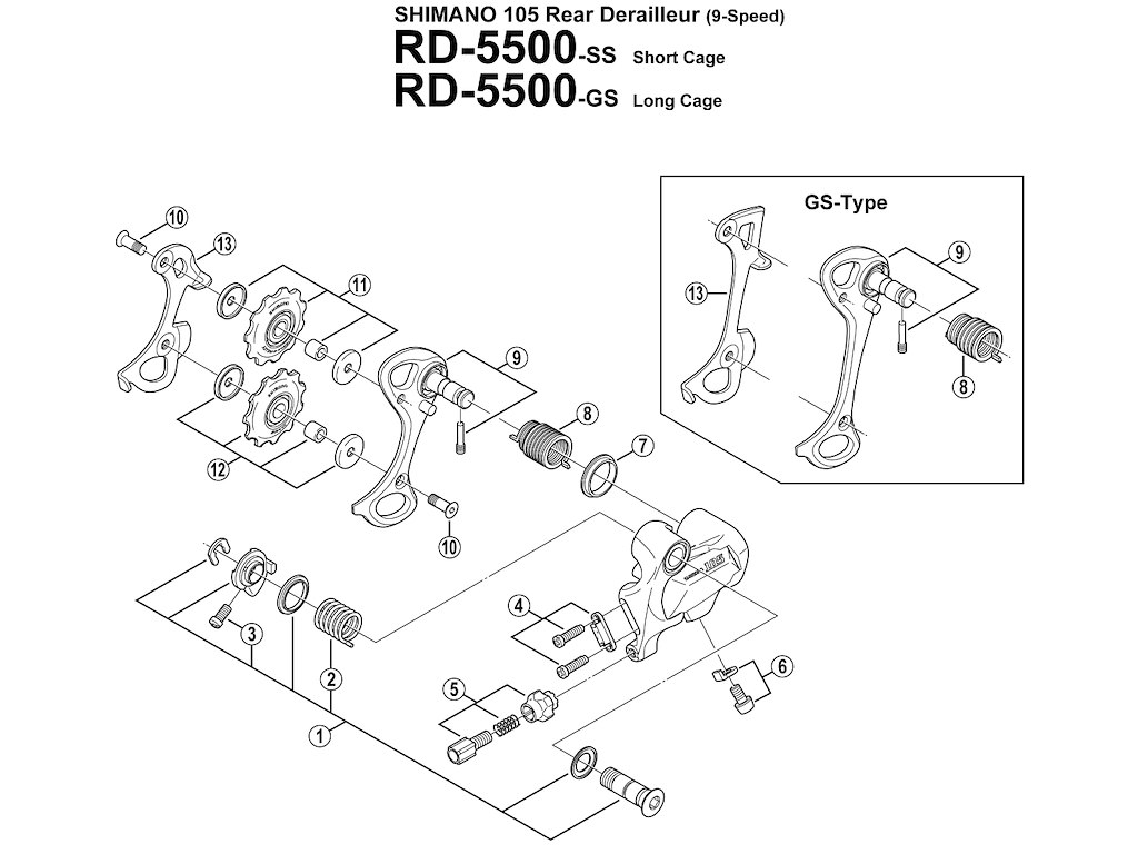 Shimano Kabelbolt Og Plade Til Rd 5500 fra Knog