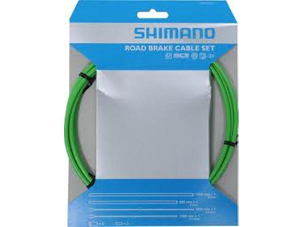 Bremsekabel Sæt Ptfe Grøn Til Racer Sportscykler fra Shimano