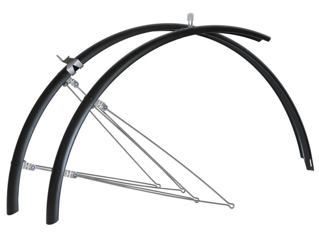 Skærmsæt   26"   60mm   Matsort   Inkl. Rustfri Stivere fra Bikepartner