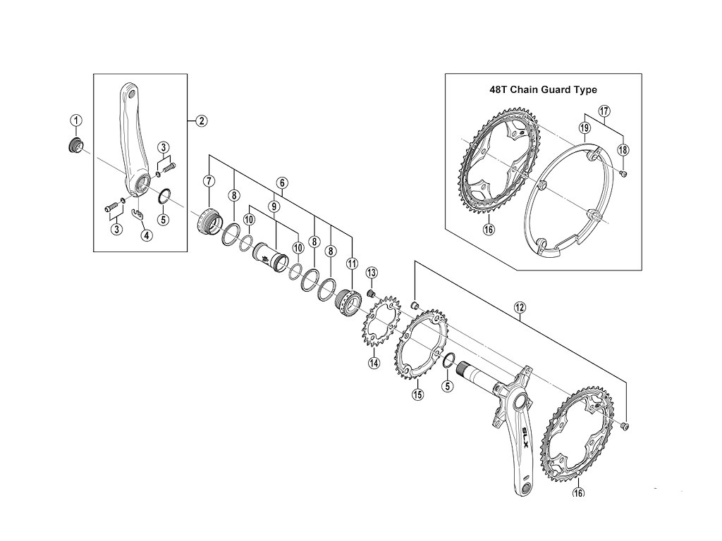 Shimano Klingebolte 4 Stk. M8 X 8,5mm Til Fc M660 4 Arms Kranksæt fra Pro