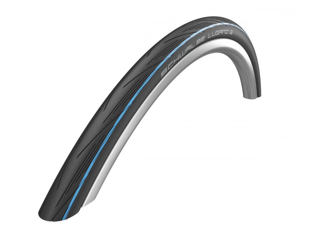 Lugano Ii   K Guard Tråddæk   700x25c (25 622) Sort Blå fra Schwalbe