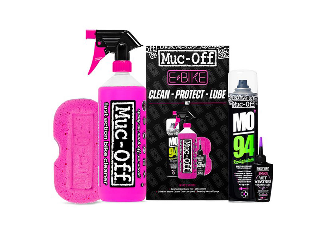 Muc Off E Bike Clean, Protect, Lube Kit   Rengørings  Og Vedligeholdelsessæt fra Muc-off