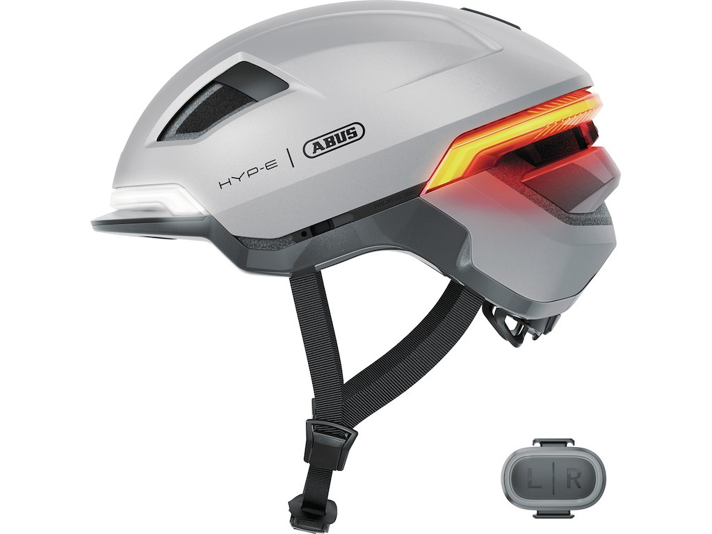 Hyp E   Urban Cykelhjelm   Gleam Silver   Str. 54 58 Cm fra Abus