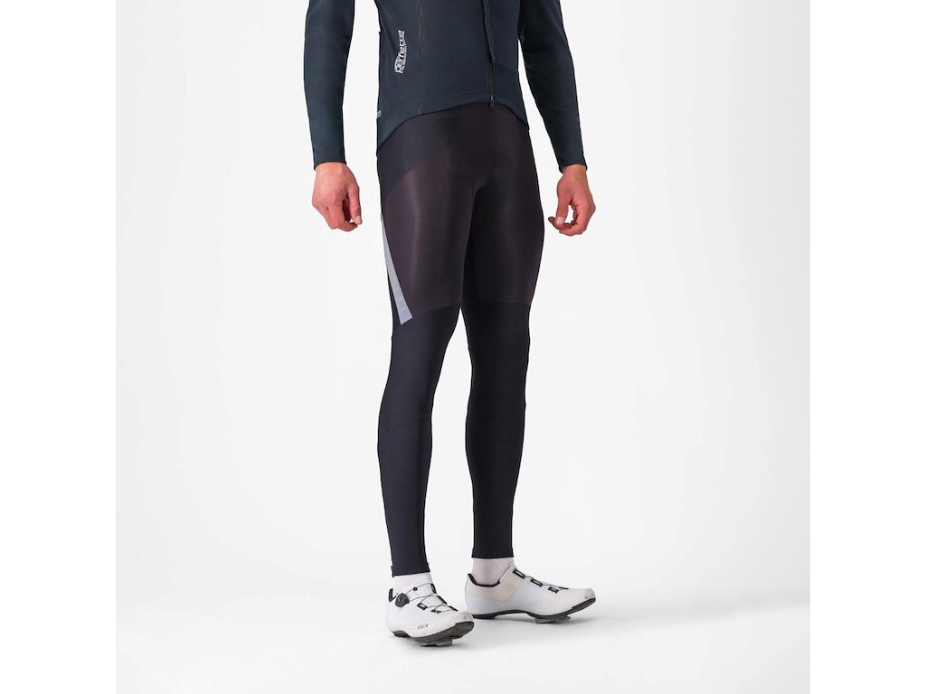 Sorpasso Ros Bibtights   Cykelbukser M Pude   Sort Silver Refleks   Herre   L fra Castelli