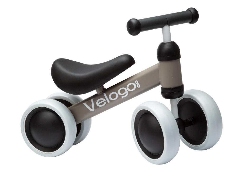 Løbecykel Fra 1 år   4 Hjul   Mat Grå Brun fra Velogo