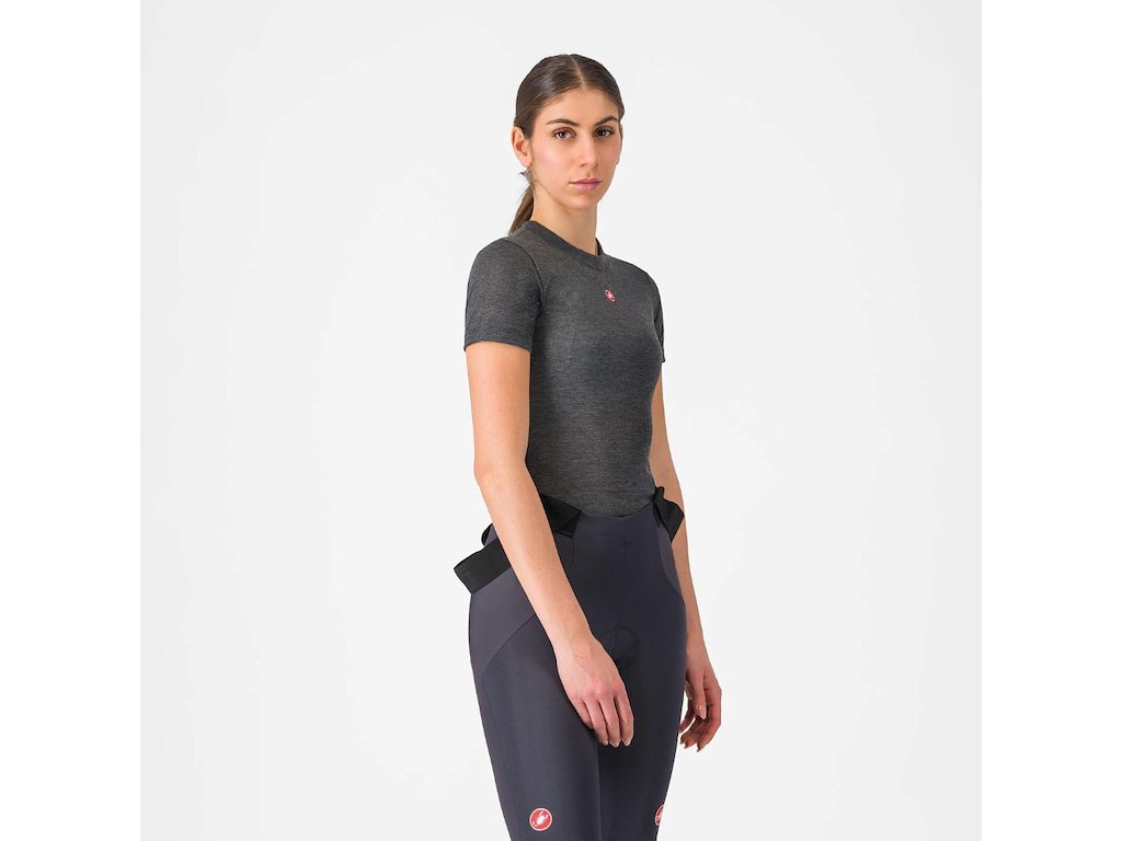 Medio Women's Baselayer Ss   Svedundertrøje   Dame   Melange Gray   M fra Castelli