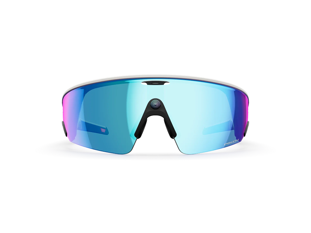 Meta Vanguard   Cykelbriller   Prizm Sapphire Gloss White fra Oakley
