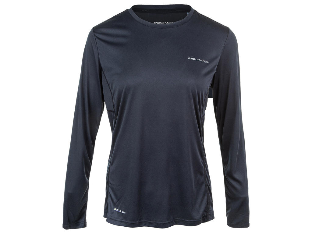 Milly   T Shirt M. Lange ærmer   Dame   Black    Str. 42 fra Endurance
