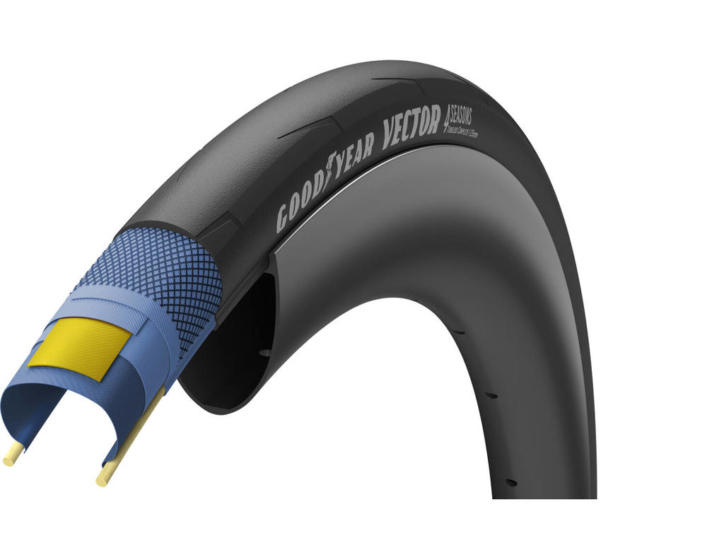 Vector Sport Tube   Foldedæk Road   700x32c   Sort fra Goodyear
