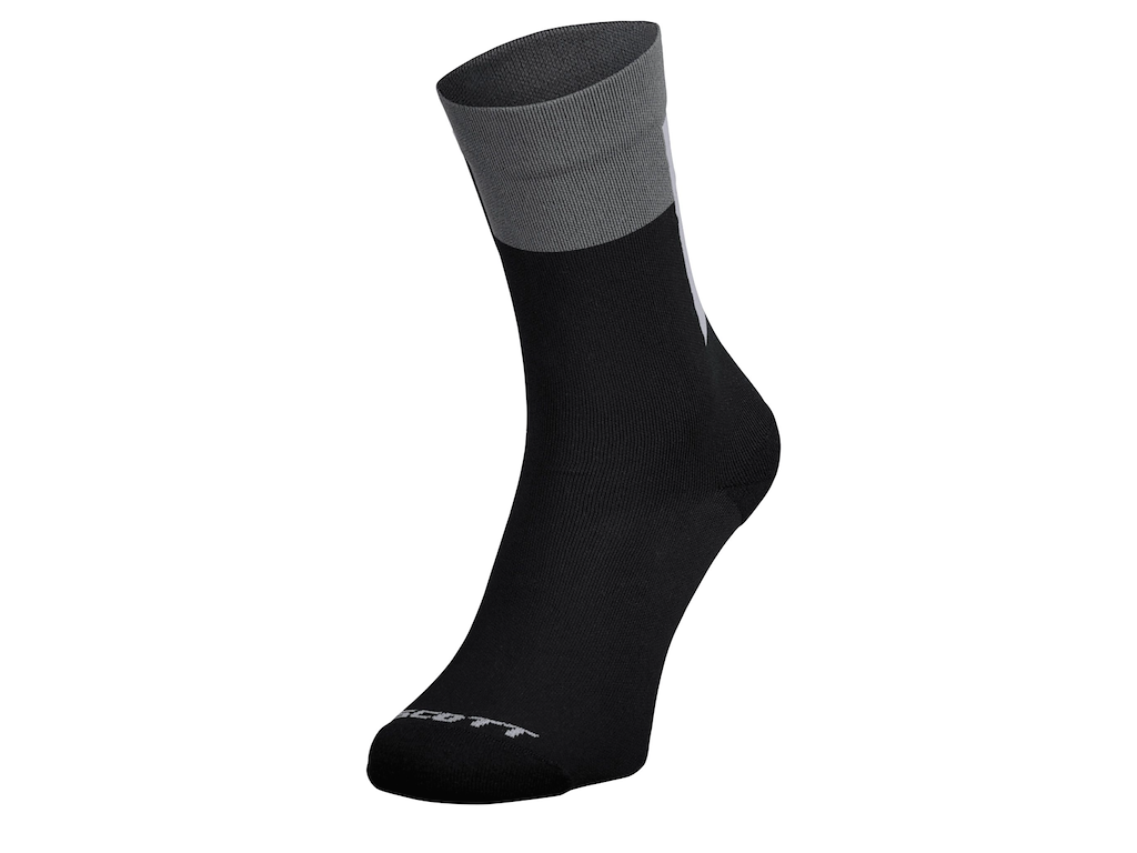 Crew Block Stripe   Cykelstrømper   Sort Grå   Str. 45 47 (xl) fra Scott