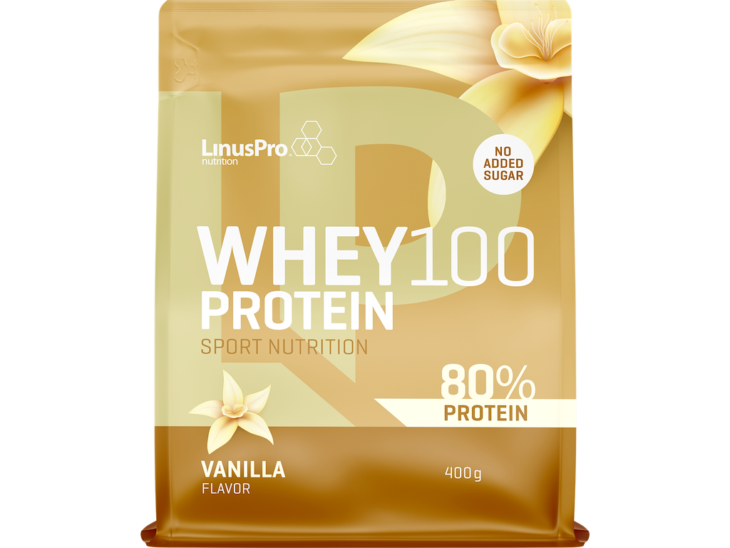 Whey100   Vanilje   400g fra Linuspro
