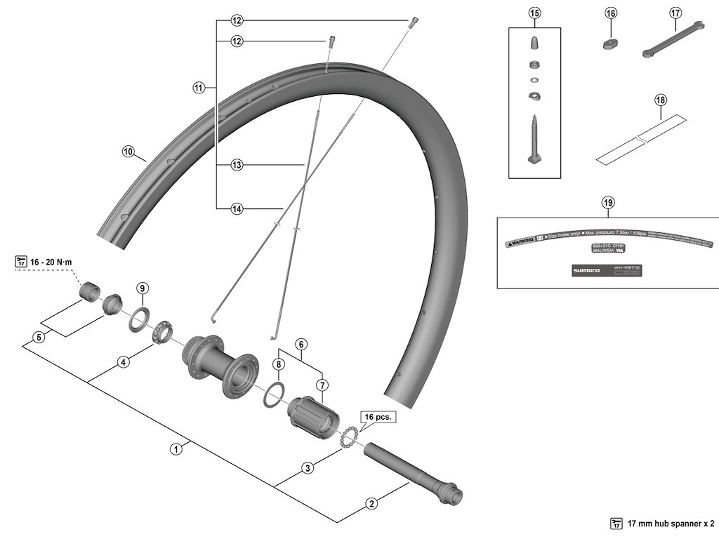 Kassettehus Til Baghjul Model Wh Rs710 C32 Tl R fra Shimano