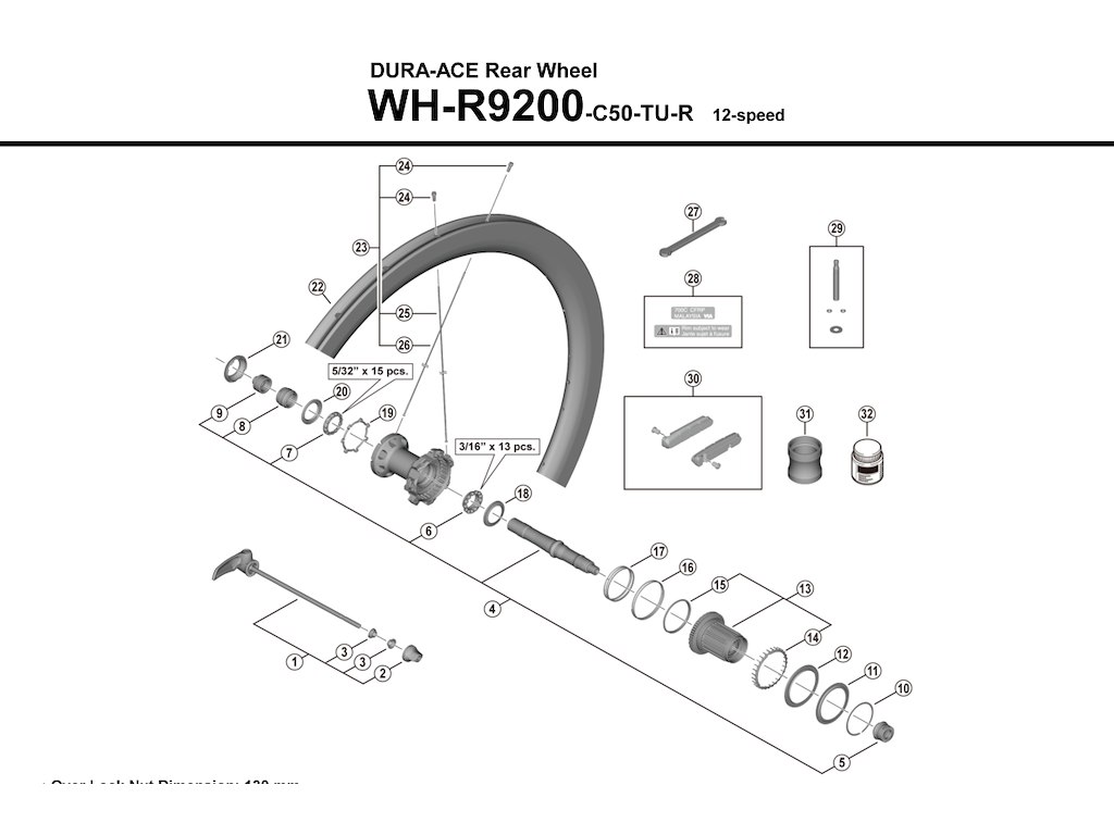 Dura Ace Eger 265mm Lang Til Baghjul Model Wh R9200 C50 Tu R fra Shimano
