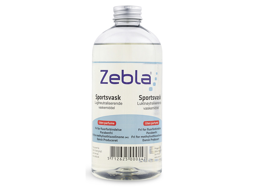 Sportsvaskemiddel   Parfumefri   500 Ml fra Zebla
