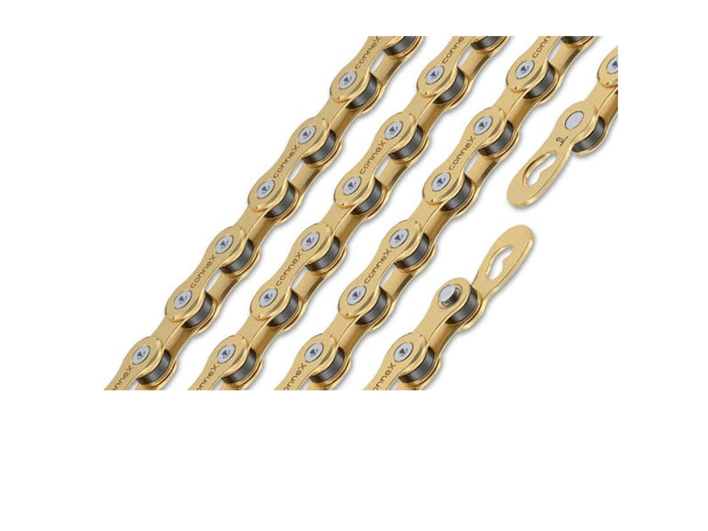 Kæde 9sg Gold   Til 9 Gear   114 Led   Inklusiv Samleled fra Connex
