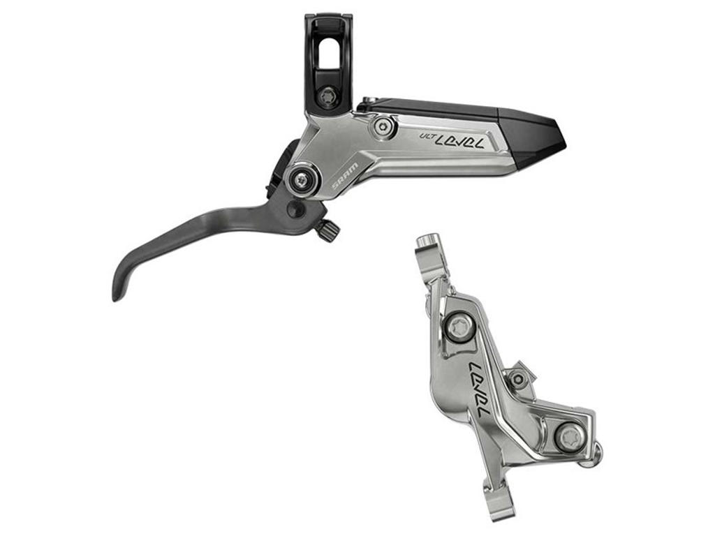 Level Ultimate Stealth   Hydraulisk Bremsesæt   4 Stempler   Bag   Carbon Greb   Sølv fra Sram