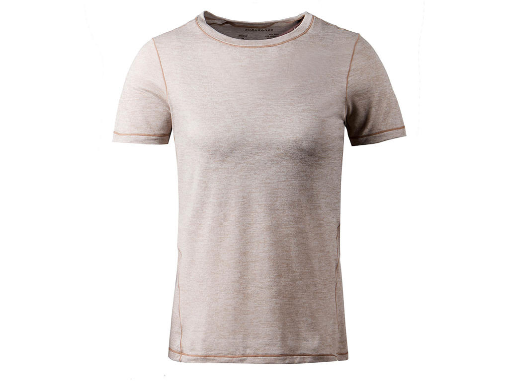 Korrl Melange   T Shirt M. Korte ærmer   Dame   Warm Taupe    Str. 40 fra Endurance