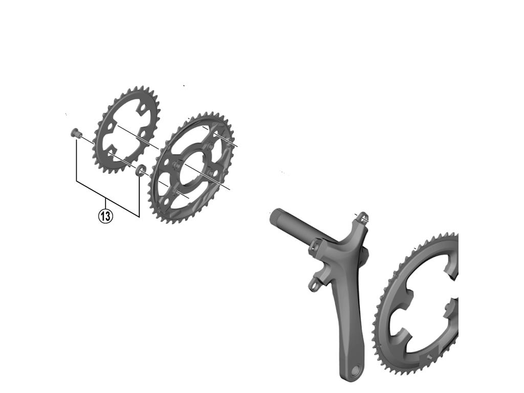 Tiagra   Klingebolte   4 Stk.   Til Triple Kranksæt   Fc 4703 fra Shimano