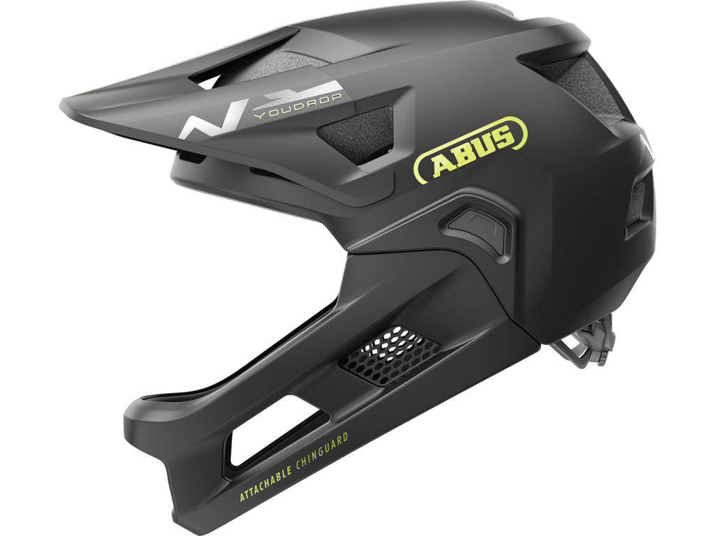 Youdrop Ff   Cykelhjelm Fullface   Velvet Black   Str. 48 55 Cm fra Abus