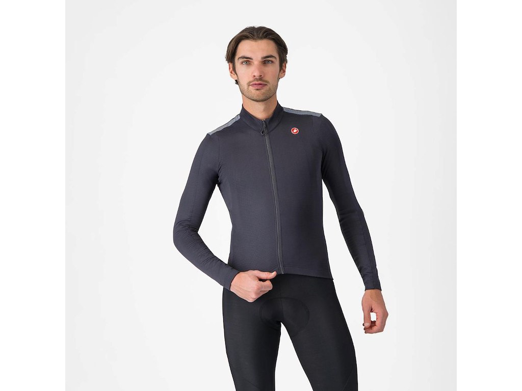 Puro 4 Jersey   Cykeltrøje   Lange ærmer   Dark Gray   S fra Castelli