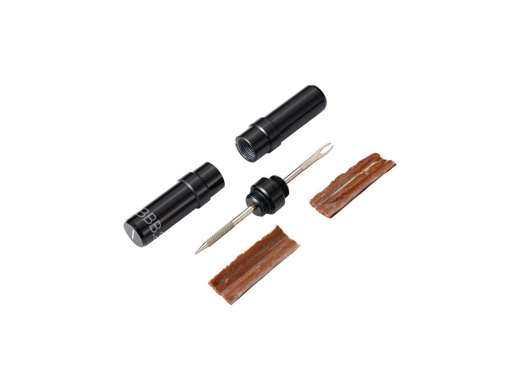 Btl 185   Tubeless Reparationskit   5x3,5mm Plugs   Sort fra Bbb