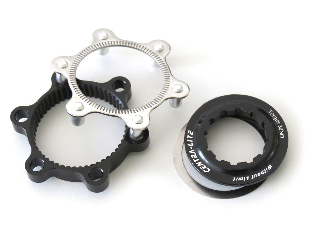 Adapter Kit Til Rotor   Centerlock Til 6 Huls   Sort Sølv fra Xlc