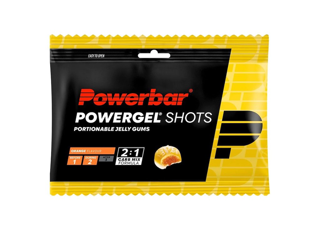 Powergel Shots   Vingummi   Appelsin fra Powerbar