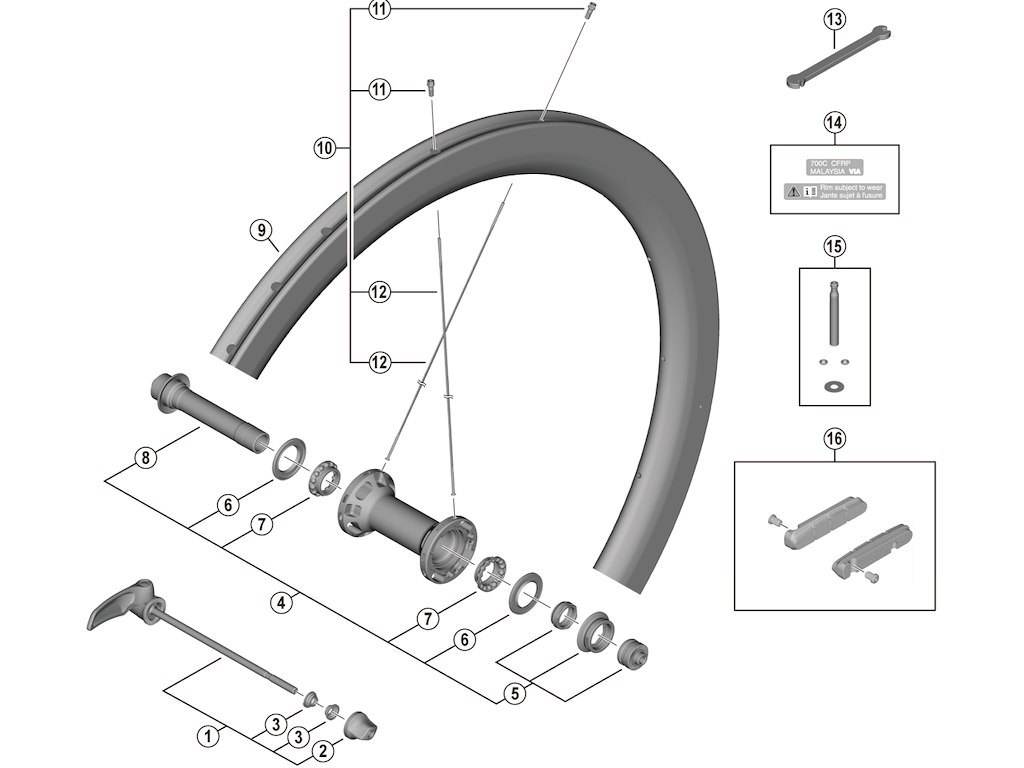 Dura Ace Nippel Til Forhjul Model Wh R9200 C50 Tu F fra Shimano