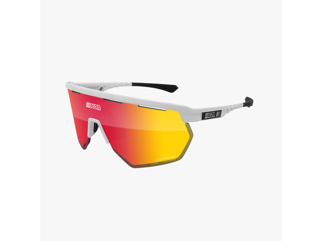 Aerowing   Cykelbrille   Multimirror Red   White Gloss fra Scicon