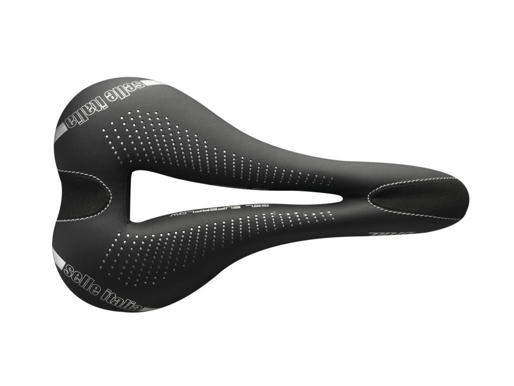 Diva Gel Superflow S   Cykelsadel   Sort fra Selle Italia