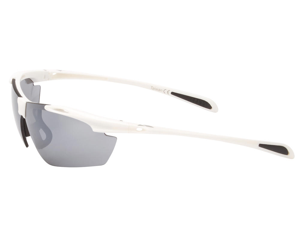 Croix De Fer   Cykelbrille Med Pc Smoke Flash Mirror Linse   Mat Hvid fra Ongear