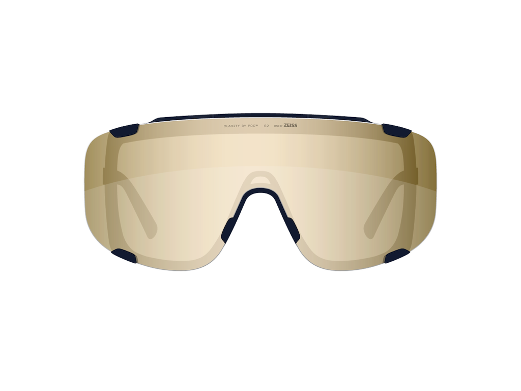 Devour Cykelbriller   Apatite Navy Clarity Road Partly Sunny Gold fra Poc