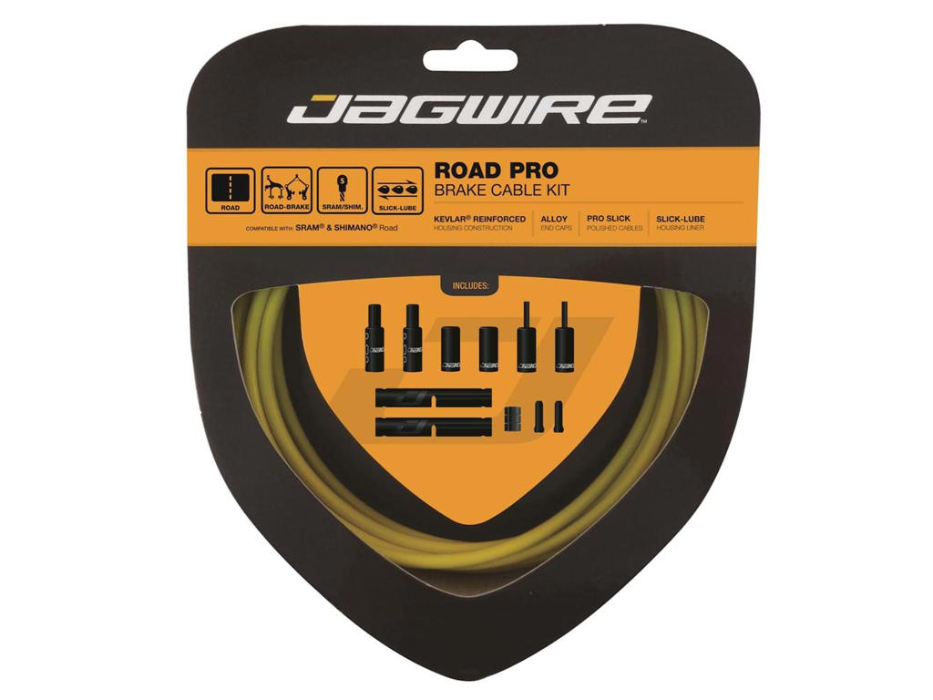 Agwire   Road Pro   Bremsekabel Sæt Til Road   Gul fra Jagwire