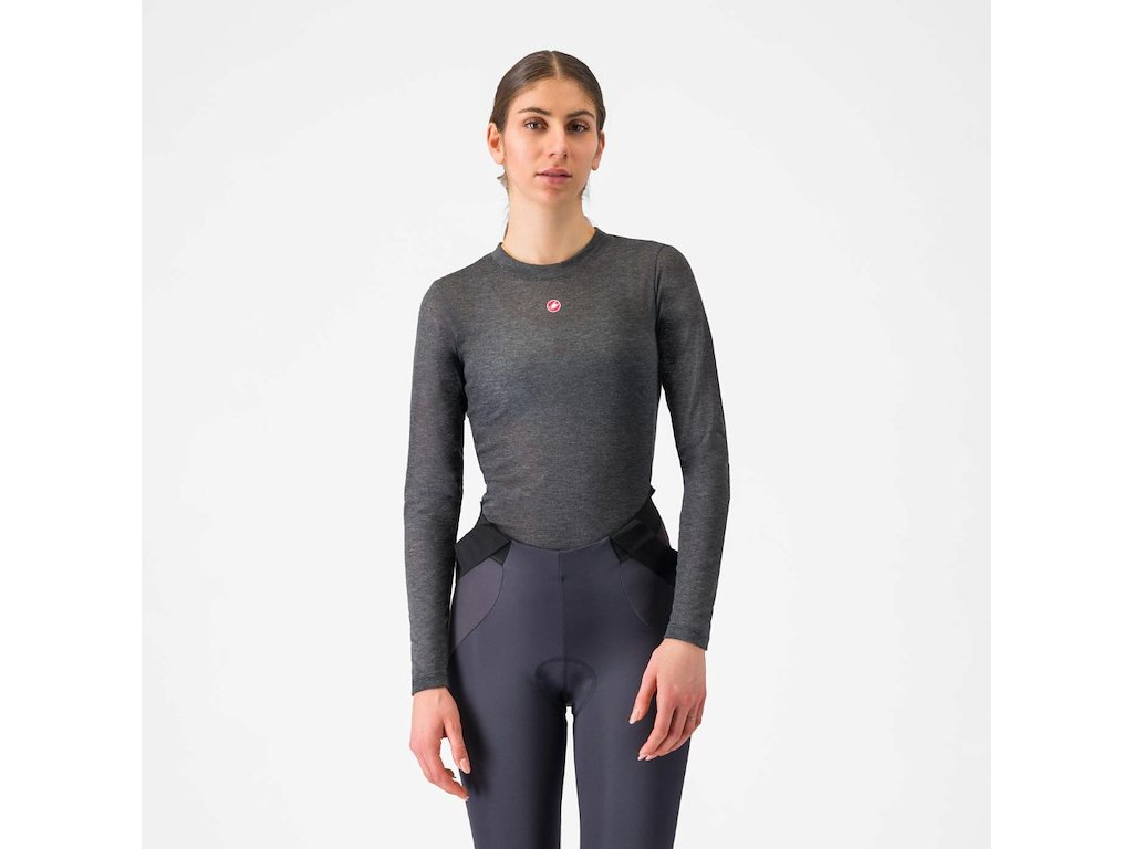 Medio Women's Baselayer Ls   Svedundertrøje   Dame   Melange Gray   L fra Castelli