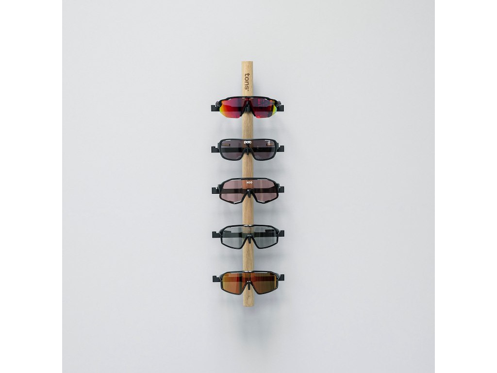 Rack E   Til 5 Par Cykelbriller   Smoked Oak fra Tons