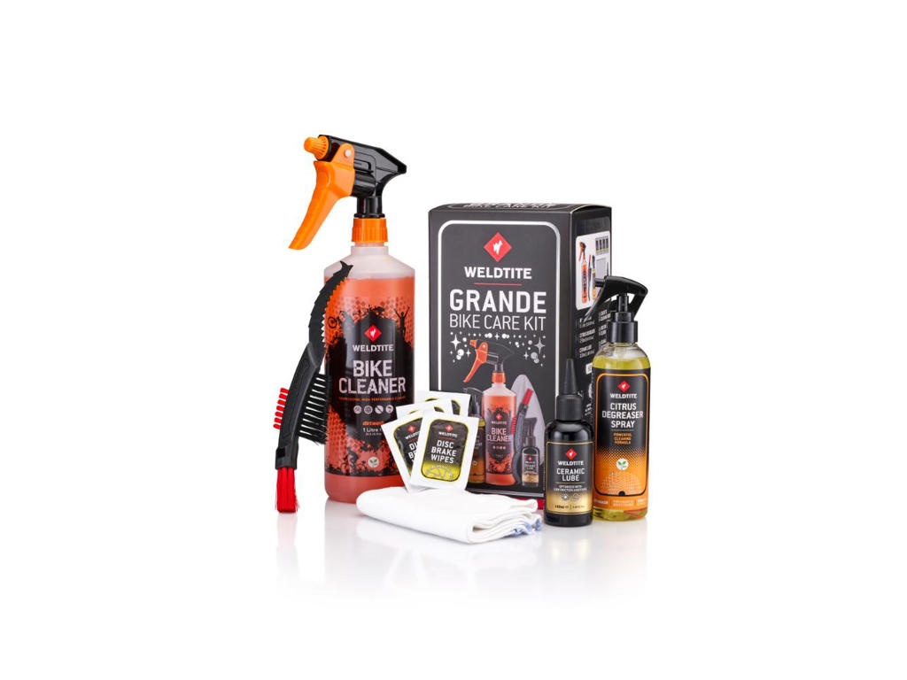 Grande Bike Care Kit   Rengøringskit   9 Dele fra Weldtite