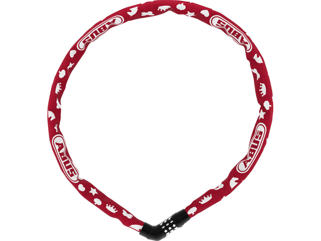 4804c Steel O Chain   Kædelås   75cm   Red Symbols fra Abus