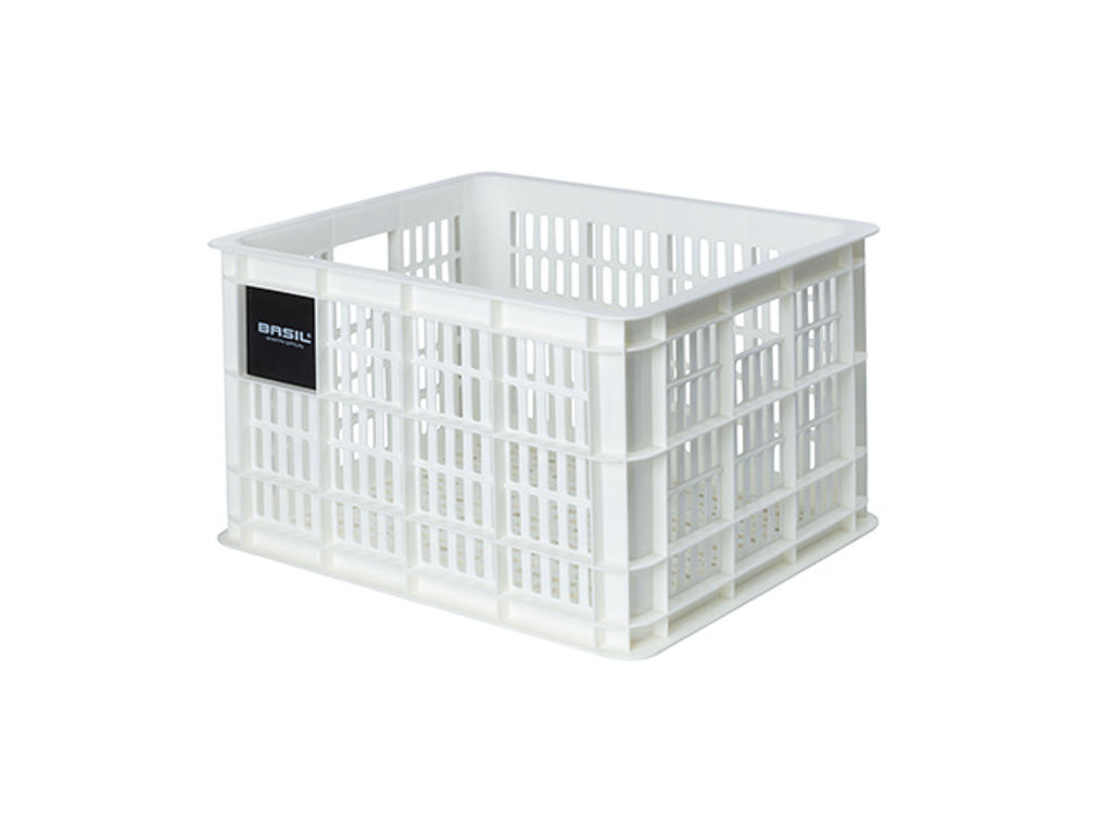 Crate M   Plast Kurv Til Mik   Til Opbevaring Eller Bagagebærer   Hvid   95% Recycled Material fra Basil