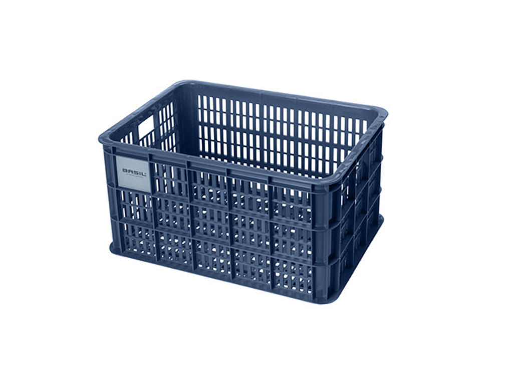 Crate L   Plast Kurv   Til Opbevaring Eller Bagagebærer   Blå   95% Recycled Material fra Basil