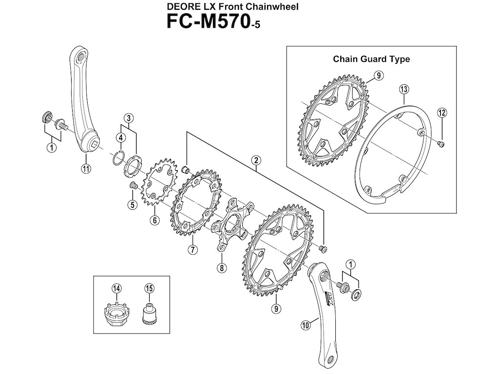 Låsering For Adapter Fc M570 fra Shimano